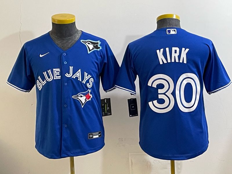 Youth 2025 Toronto Blue Jays #30 Kirk blue Game Nike MLB Jersey style 004->youth mlb jersey->Youth Jersey